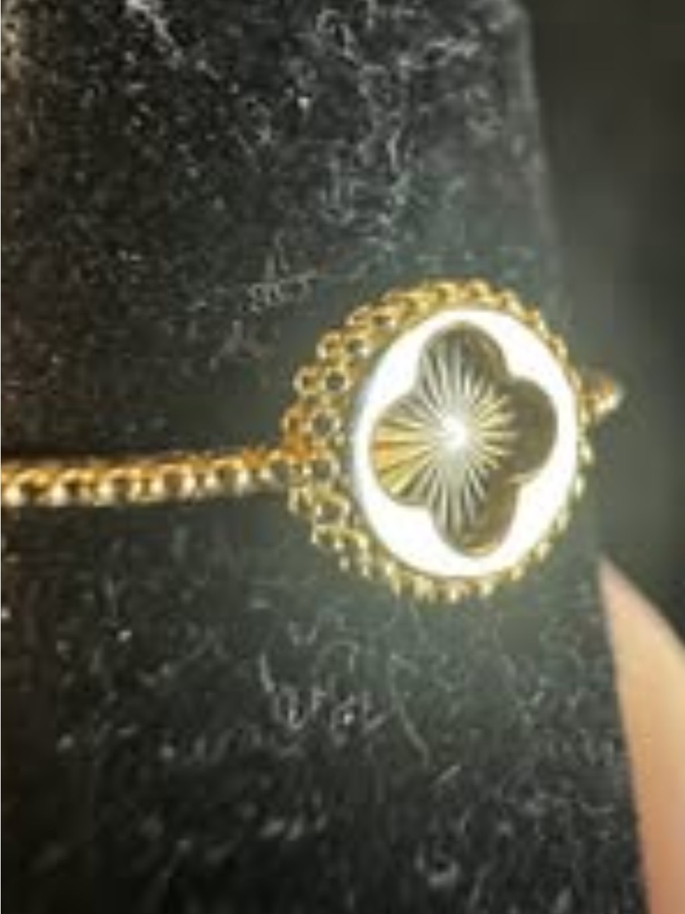 New 14K Solid Gold Ring real gold clover ring